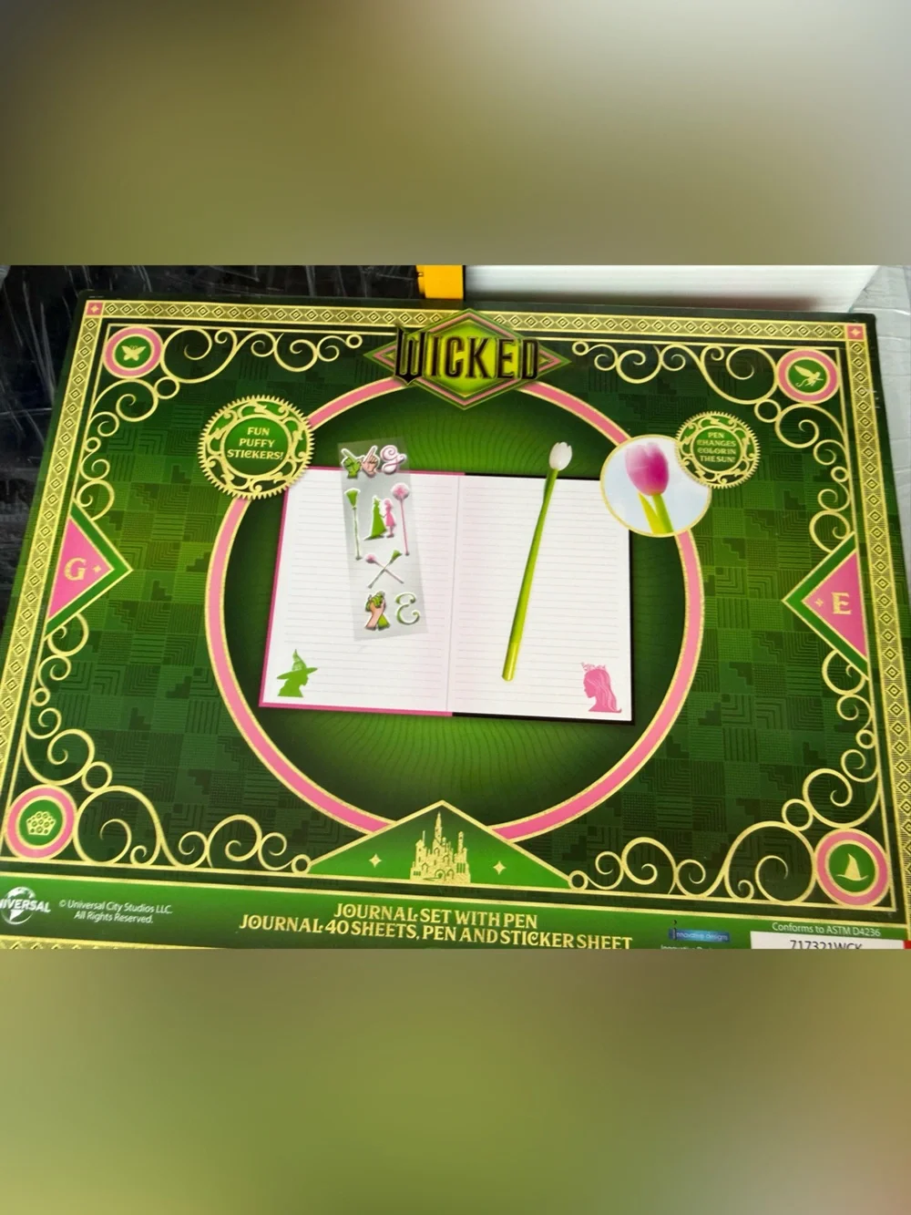 Disney Wicked Journal Set - Pink & Neon Green Accents